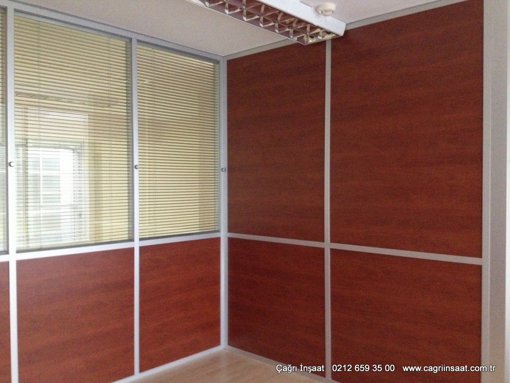 Slime Dolu / Ahşap Ofis Bölme Duvar
